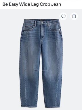 Be Easy Wide Leg Crop Jean - Classic Blue Denim- Silver jeans co